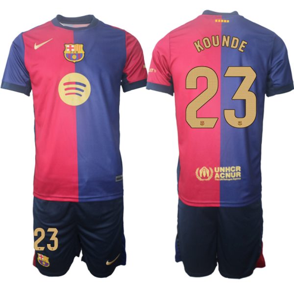 Kaufe Neue Fußballtrikots FC Barcelona 2024-25 Heimtrikot Jules Kounde 23