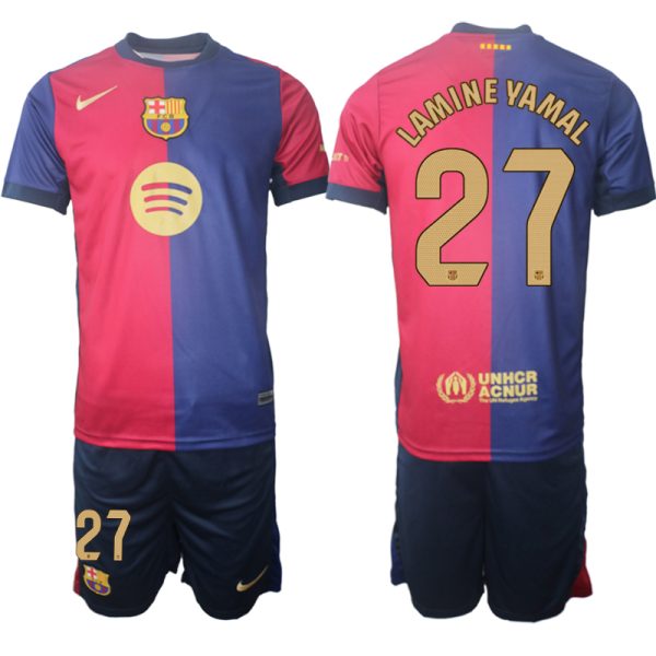 Kaufen FC Barcelona 2024-25 Heimtrikot Trikotsatz Kit Lamine Yamal 27