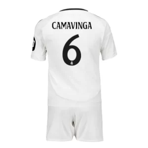 Kaufen Kinder Real Madrid 2024-25 Heimtrikot trikotsatz Eduardo Camavinga 6