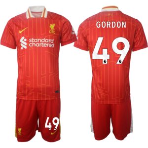 Liverpool 2024-25 Heimtrikot Günstige trikotsätze Kaide Gordon 49