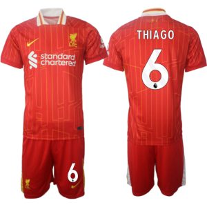 Liverpool 2024-25 Heimtrikot rot Kurzarm + Kurze Hosen Thiago Alcantara 6