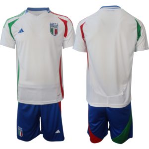 Neuen Italien Trikot EM 2024 Auswärtstrikot Kurzarm + Kurze Hosen