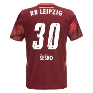 RB Leipzig Auswärts Trikotsatz 2024-25 Rot Fußballtrikots Benjamin Sesko 30