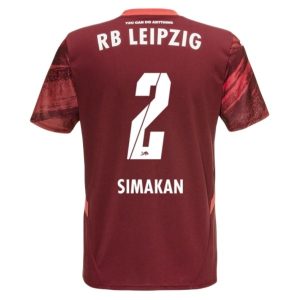 RB Leipzig Auswärts Trikotsatz 2024-25 Rot Fußballtrikots Mohamed Simakan 2