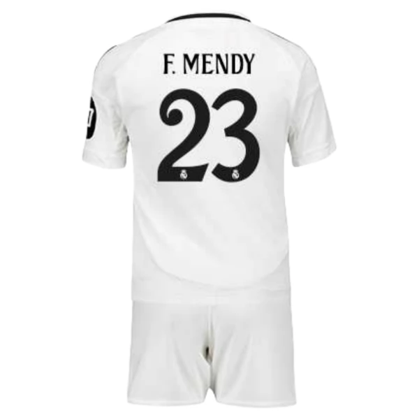 Real Madrid 2024-25 Heimtrikot weiß trikotsatz für Kinder Ferland Mendy 23