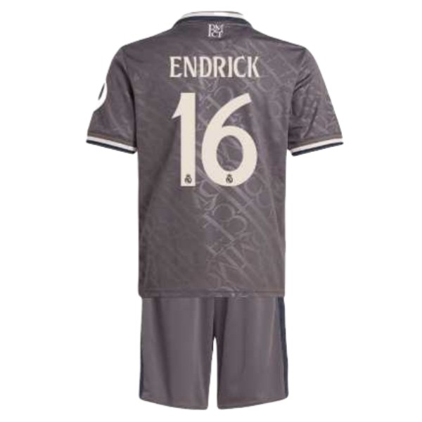 Billige Trikots Kinder Real Madrid 2024-25 Drittes Trikot grau Endrick 16