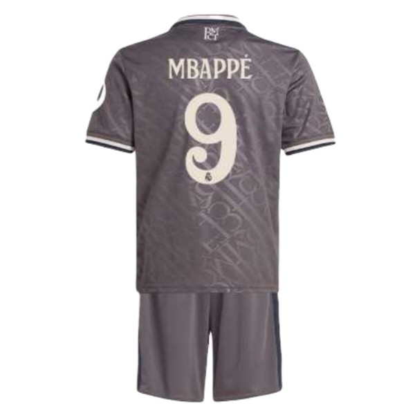 Fussballtrikots Günstig Kinder Real Madrid 2024-25 Drittes Trikot Kylian Mbappe 9