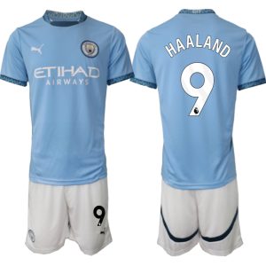 Fußballtrikots Herren Kaufen Manchester City Heim Trikotsatz 2024-25 Erling Haaland 9