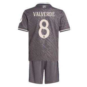 Fußballtrikots Sale Kinder Real Madrid 2024-25 Drittes Trikot Federico Valverde 8