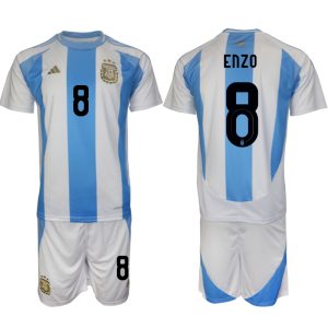 Günstige Argentinien Heimtrikot 2024-25 Fußball trikotsatz Enzo Fernandez 8