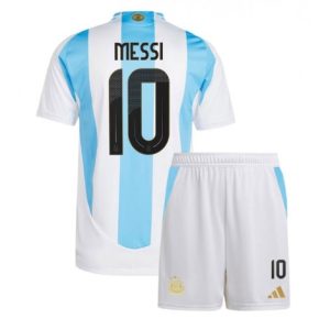 Günstige Kindertrikots Argentinien Heimtrikot Copa América 2024 Lionel Messi 10