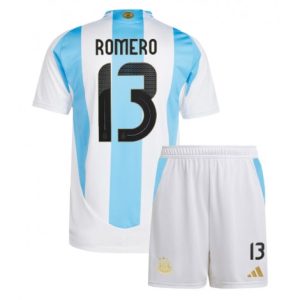 Kinder Argentinien Heimtrikot Copa América 2024 Trikotsatz Kit Cristian Romero 13